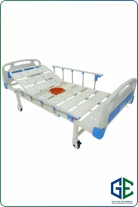 Semi Fowler Cot - ABS With Aluminum Collapsible Rails With Wheels - Commode